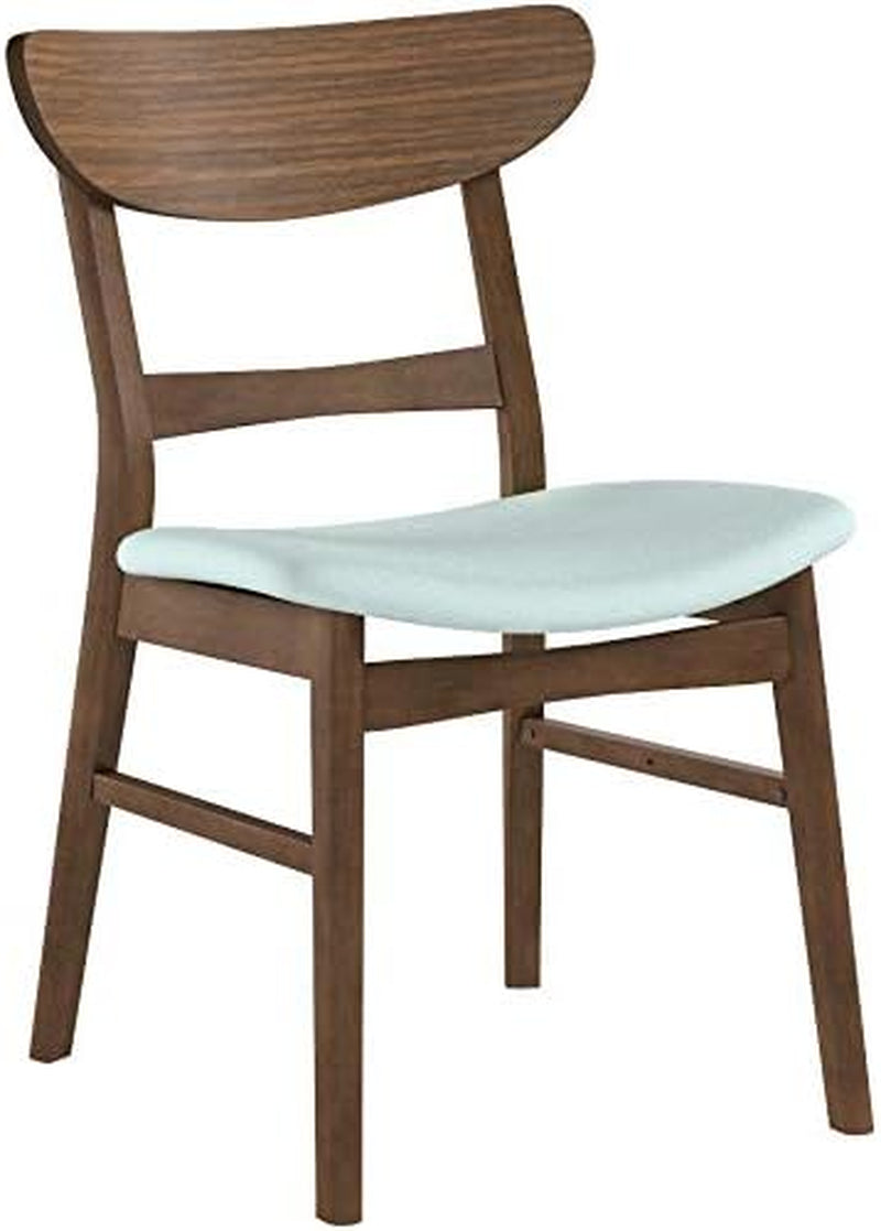 Idalia Dining Chairs, 2-Pcs Set, Mint / Walnut Finish