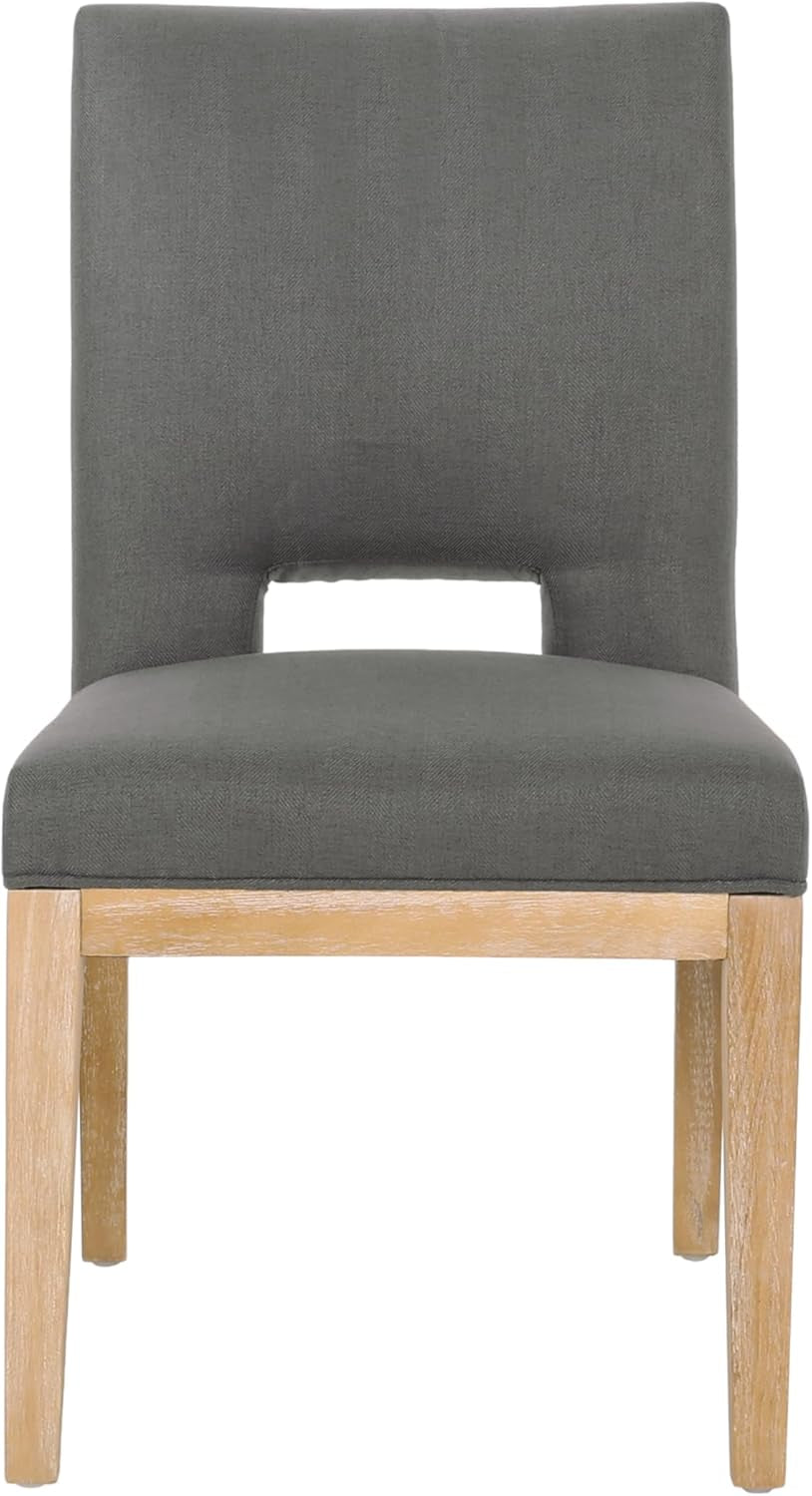 Riverlake Dining Chair, 19.75 "W X 25 "D X 35.75 "H, Deep Gray + Weathered Natural Brown