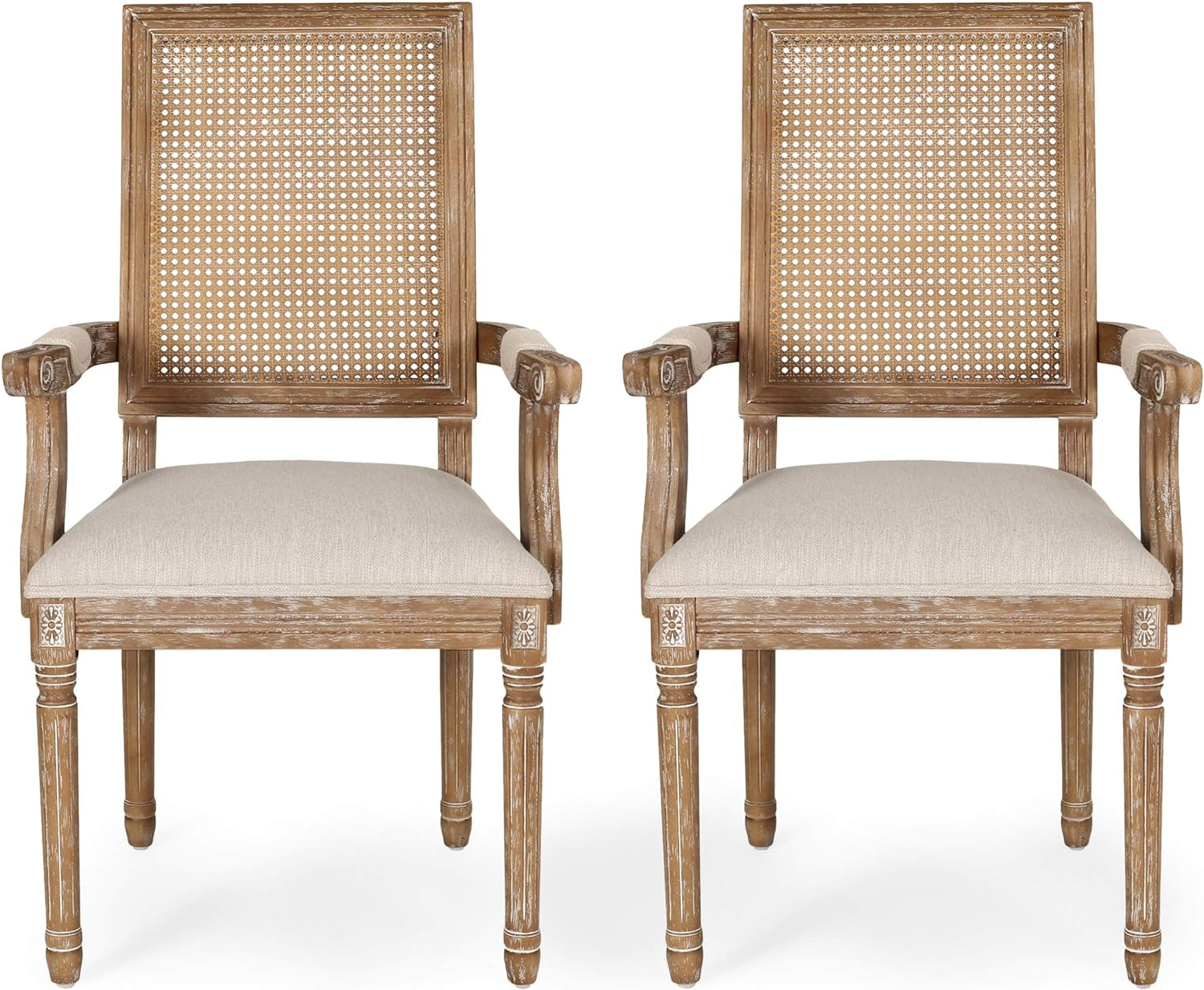 Maria DINING CHAIR SETS, Wood, Beige + Natural