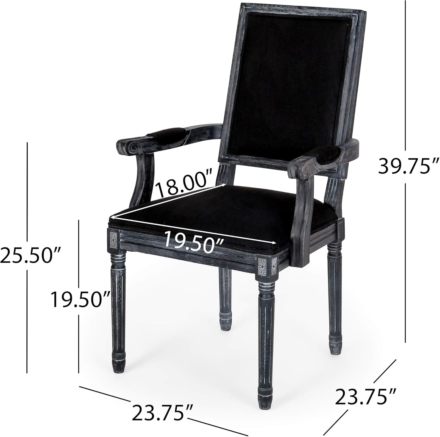 Maria DINING CHAIR SETS, Black + Gray
