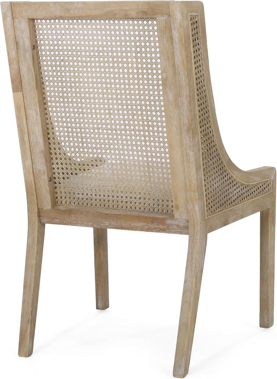 Maurers Dining Chair, 23 "W X 24 "D X 38.25 "H, Beige + Natural Brown