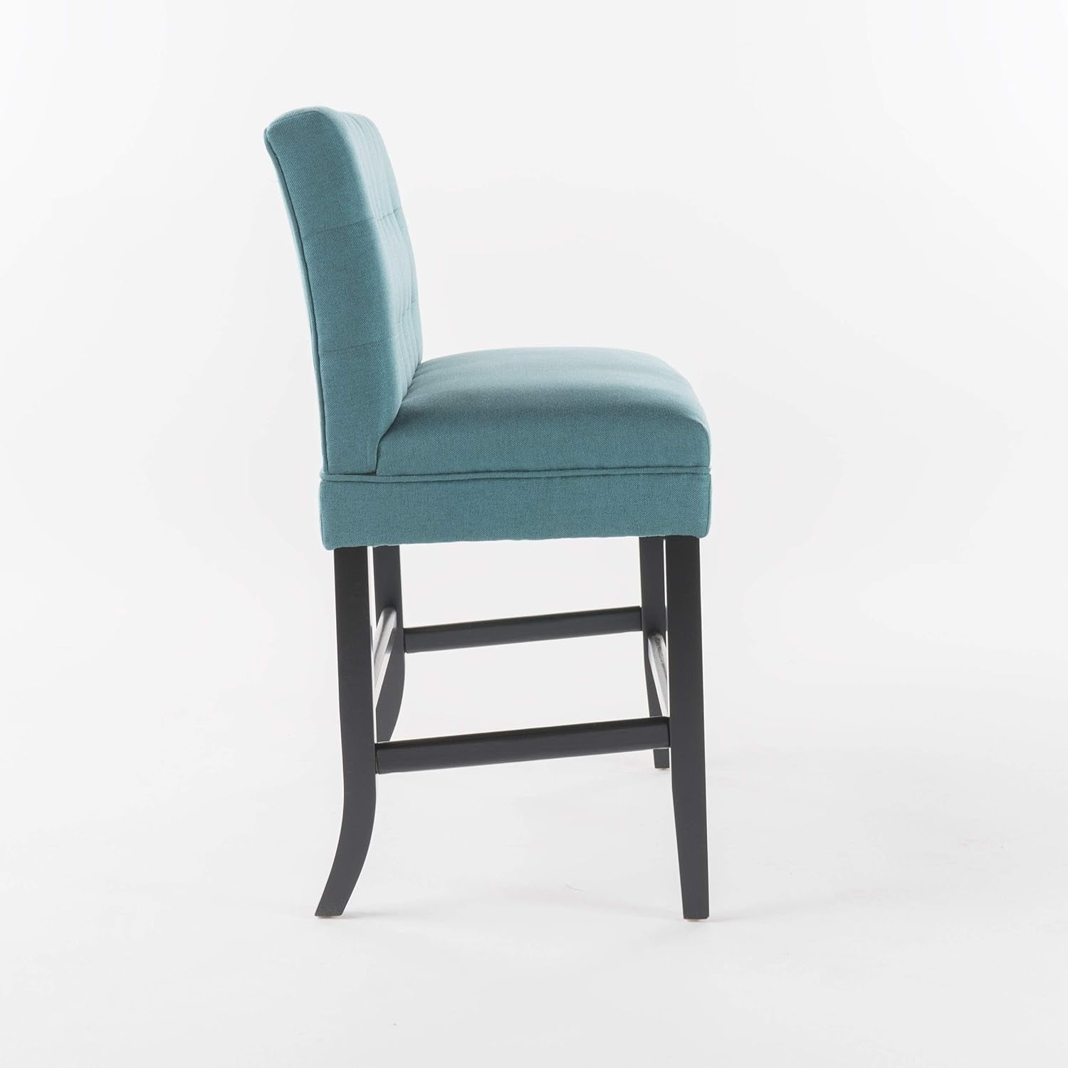 Kenan Fabric Barstool Bench, Dark Teal