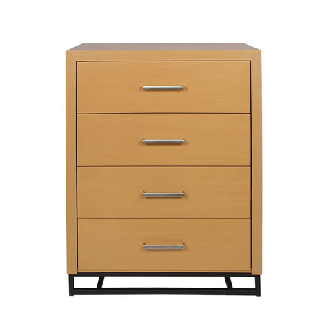 Beeson 4 Drawer Dresser by Natural/Black Light Wood