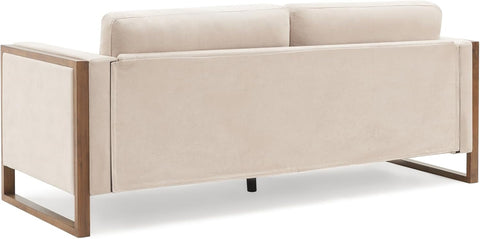Bricez 79" Sofa Couch, Cozy Upholstered 3-Seater Sofa, Oversized Loveseat, Comfy Fabric Couches for Living Room and Office, Modern Couch and Sofa, Wooden Frame, Taupe Beige
