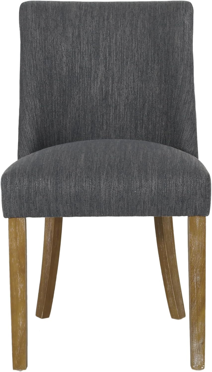 Frances Dining Chair, 19.75 "W X 24.75 "D X 35 "H, Charcoal + Natural Brown