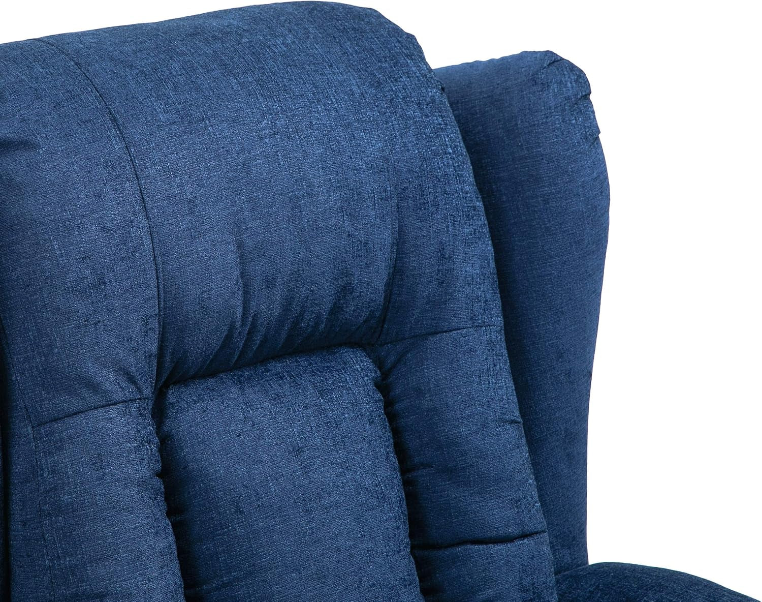 Lavonia Massage Recliner, Navy Blue + Black 40D X 32.25W X 43H In