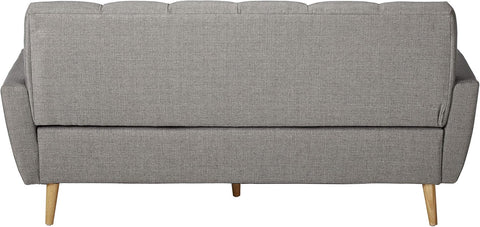 Treston Mid-Century Fabric Sofa, Grey / Natural