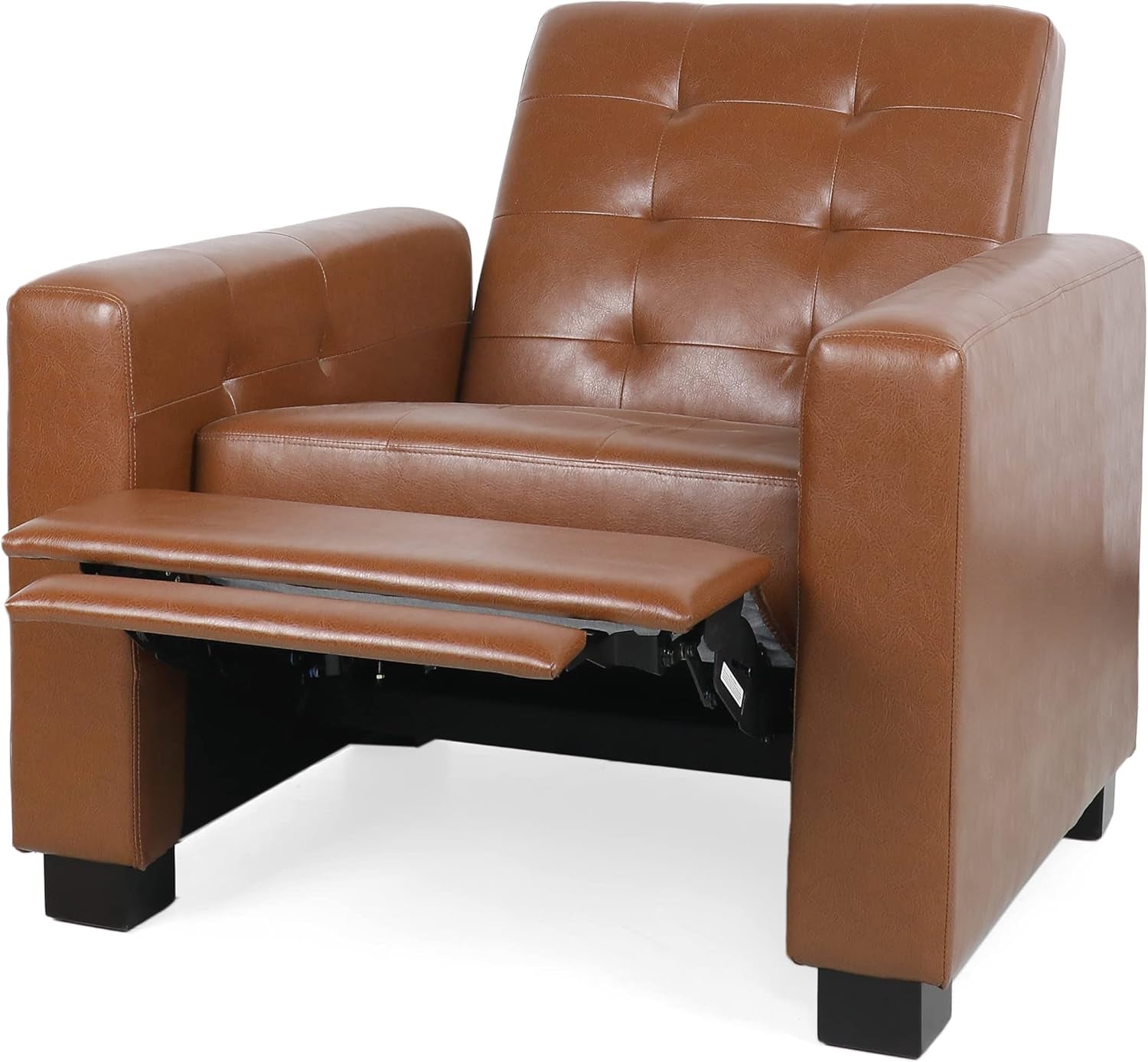 Craigue Recliner, Cognac Brown + Dark Brown