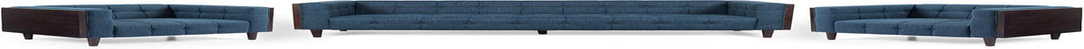 Mclarnan Living Room Furniture Sets, Navy Blue + Brown