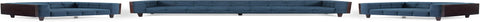 Mclarnan Living Room Furniture Sets, Navy Blue + Brown