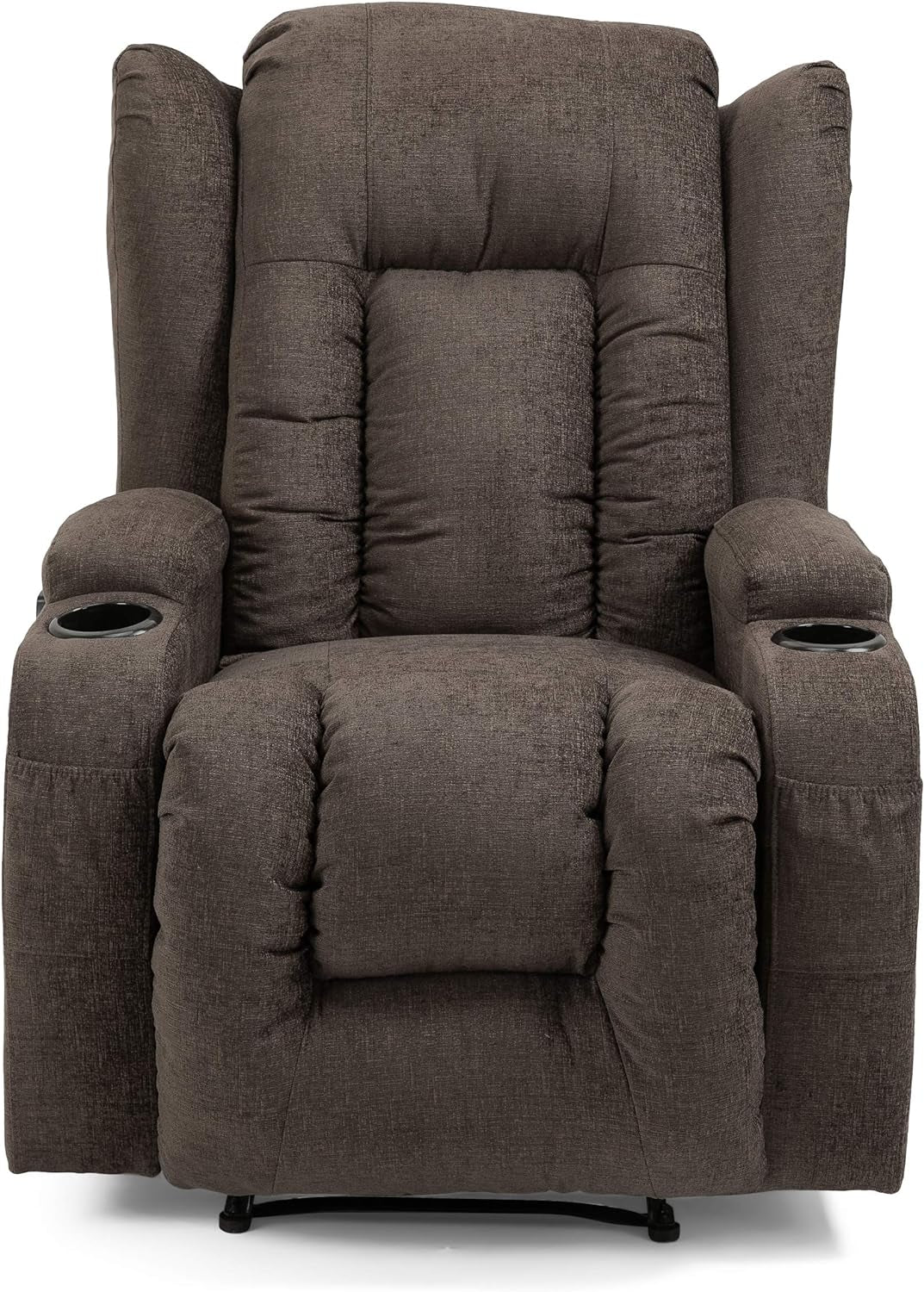 Lavonia Massage Recliner, Brown + Black