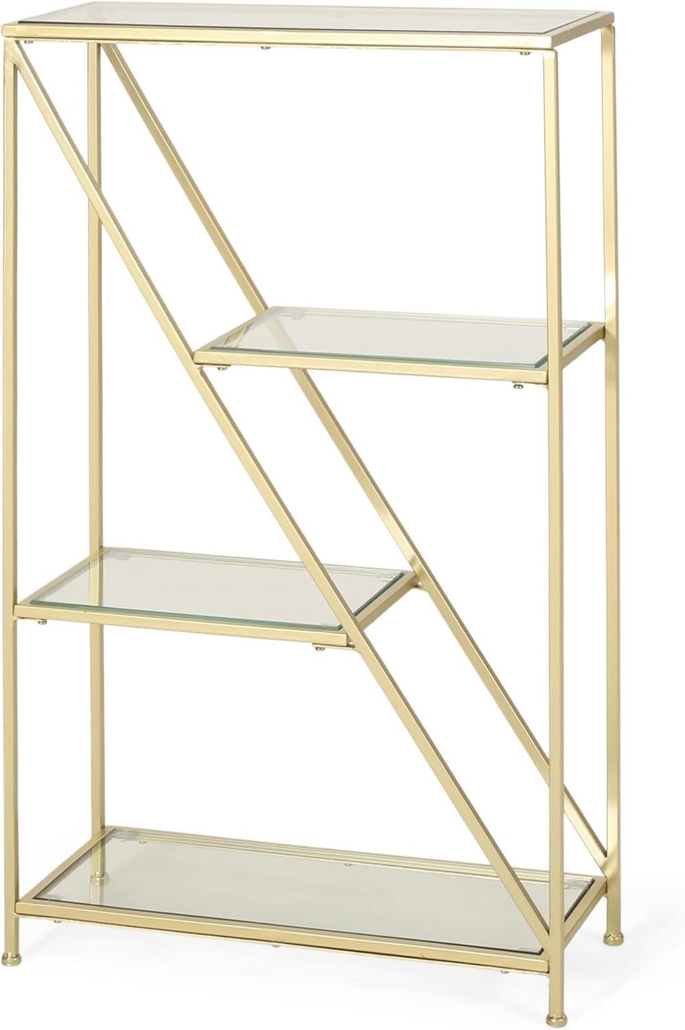 Kokesh Bookcase, Gold + Clear