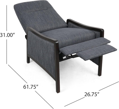 Veatch Recliner, Charcoal + Dark Walnut