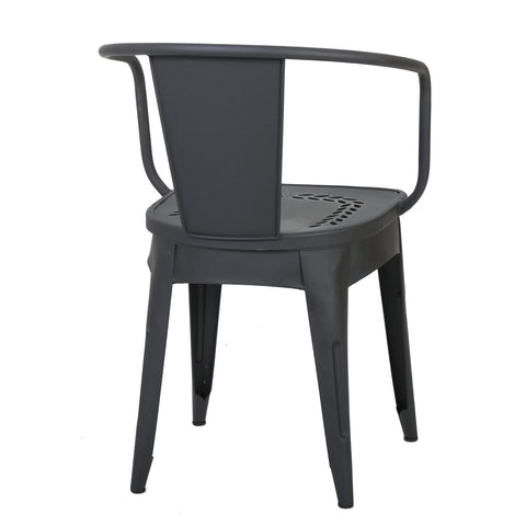 Tottenham Outdoor Iron Bistro Set, Black Sand