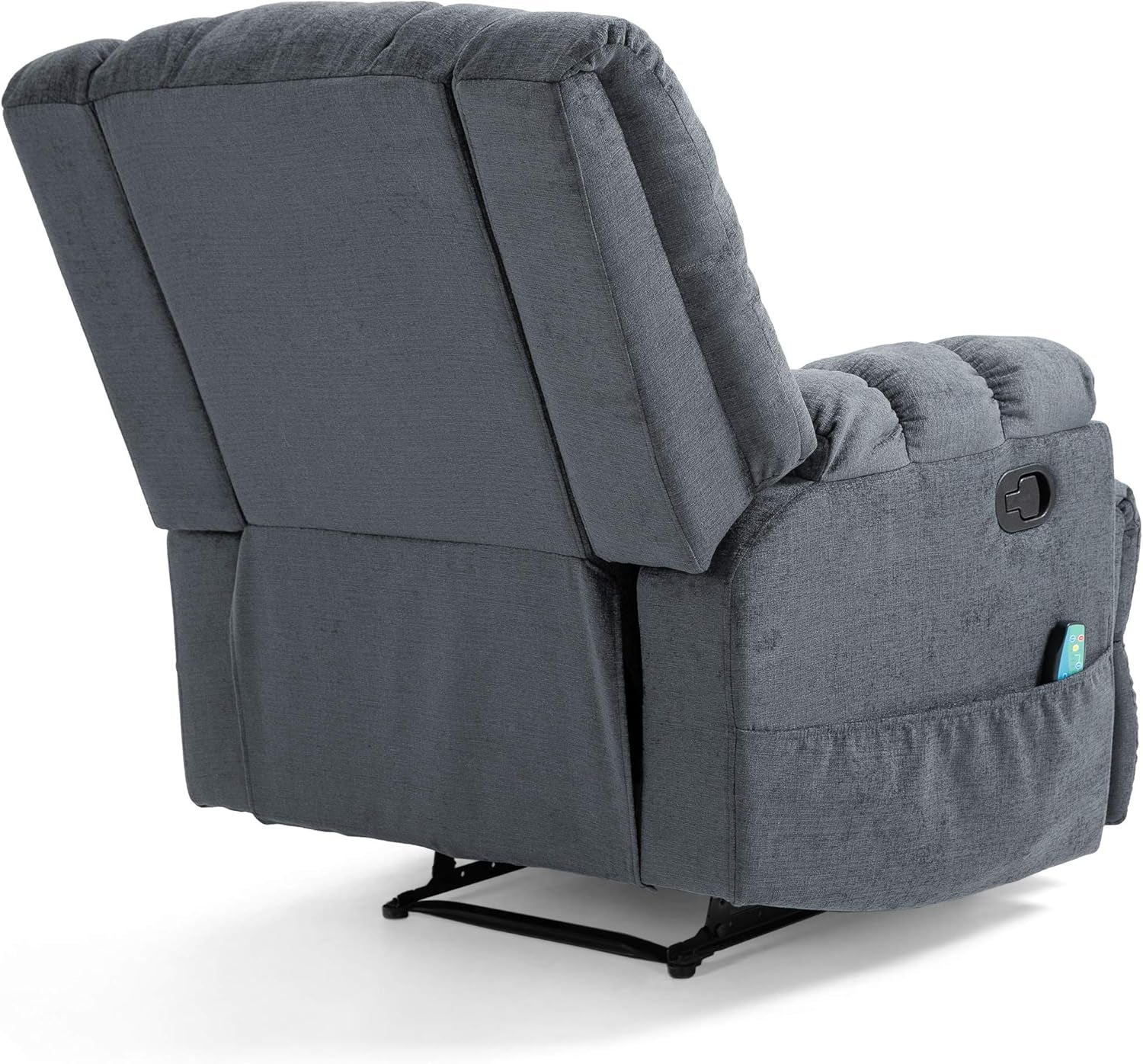 Coosa Massage Recliner, Charcoal + Black