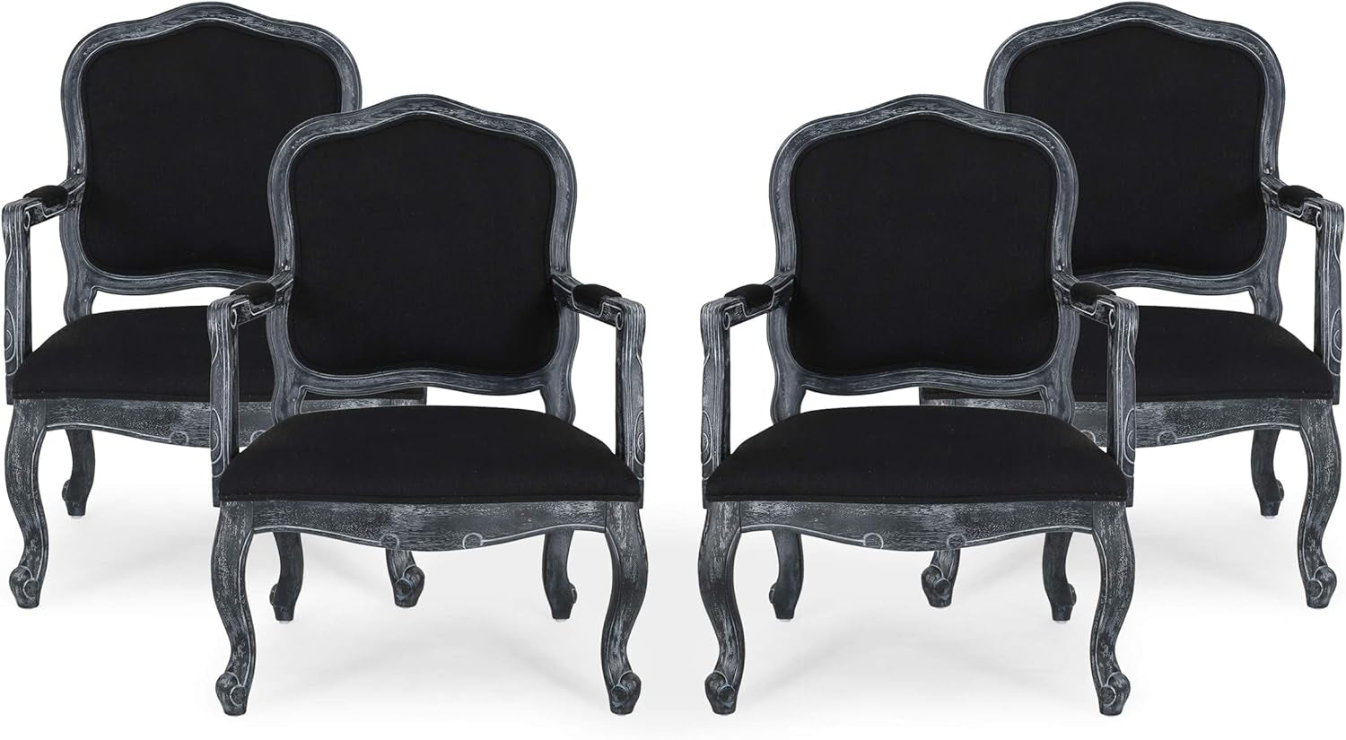 Andrea Dining Chair Sets, Black + Gray