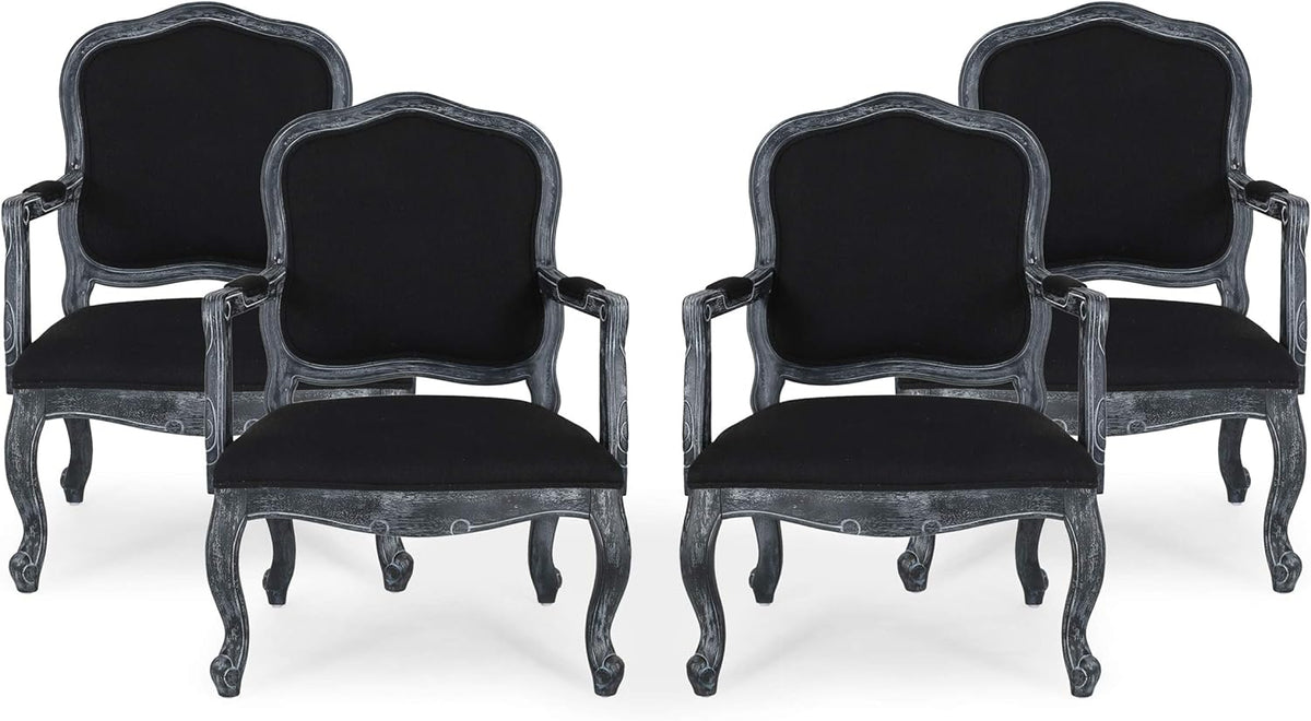 Andrea Dining Chair Sets, Black + Gray