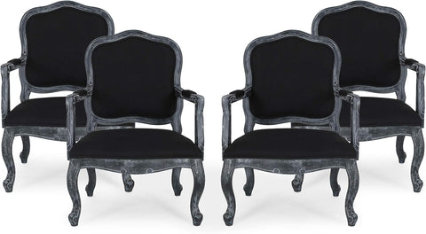 Andrea Dining Chair Sets, Black + Gray