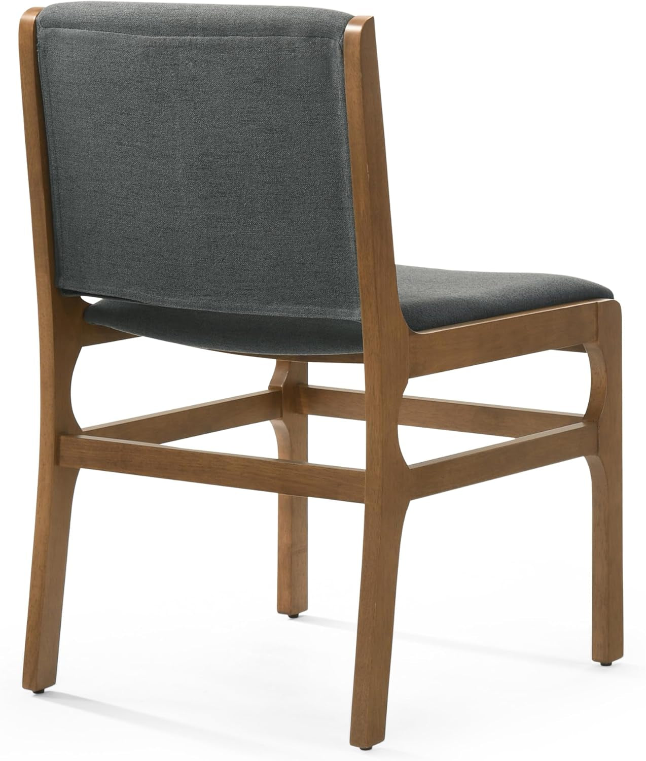 Coston Dining Chair, 19.75 "W X 23.25 "D X 33.0 "H, Dark Gray + Walnut