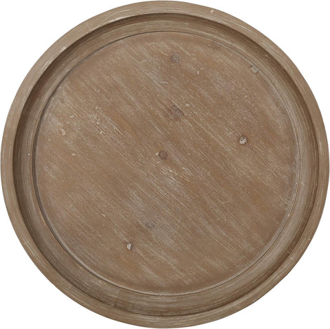 Estelle French Country Accent Table with round Top, Natural