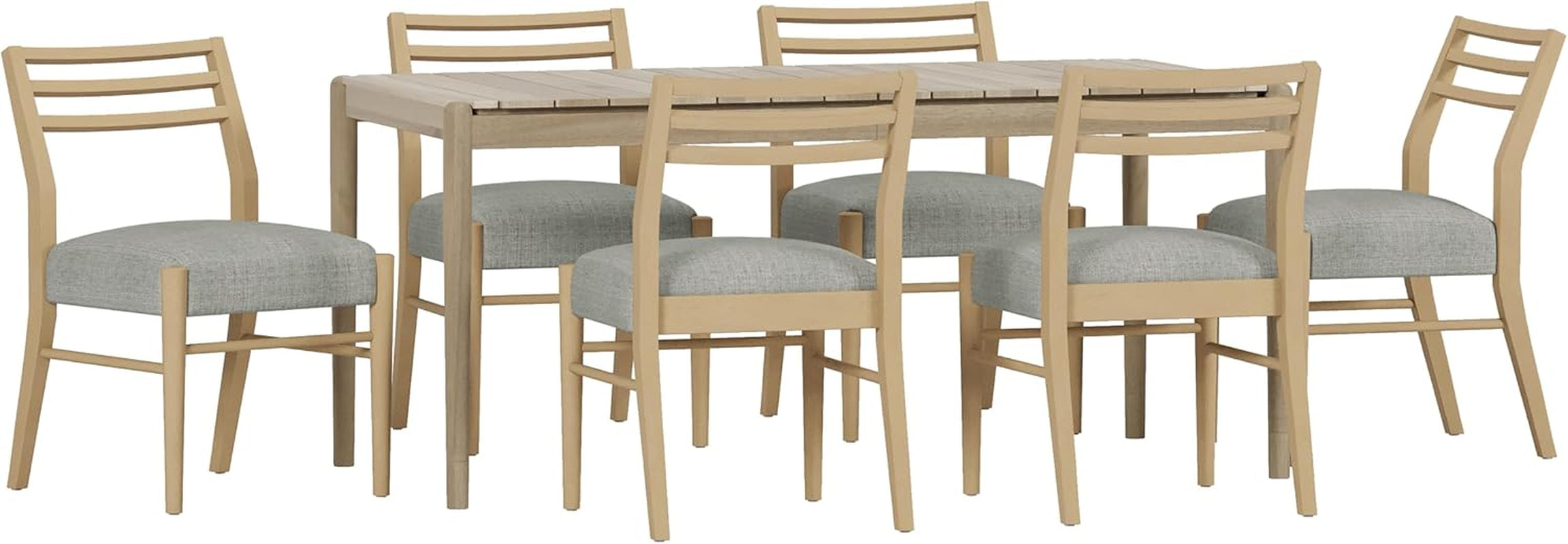 Demlow Dining Set, 20.25 "W X 24 "D X 34 "H, Light Ash + Gray