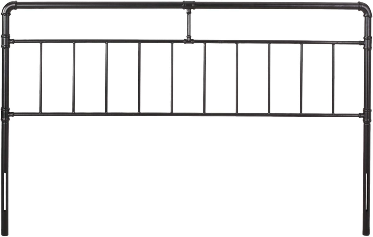 Contemporary Iron King Headboard, Flat Black