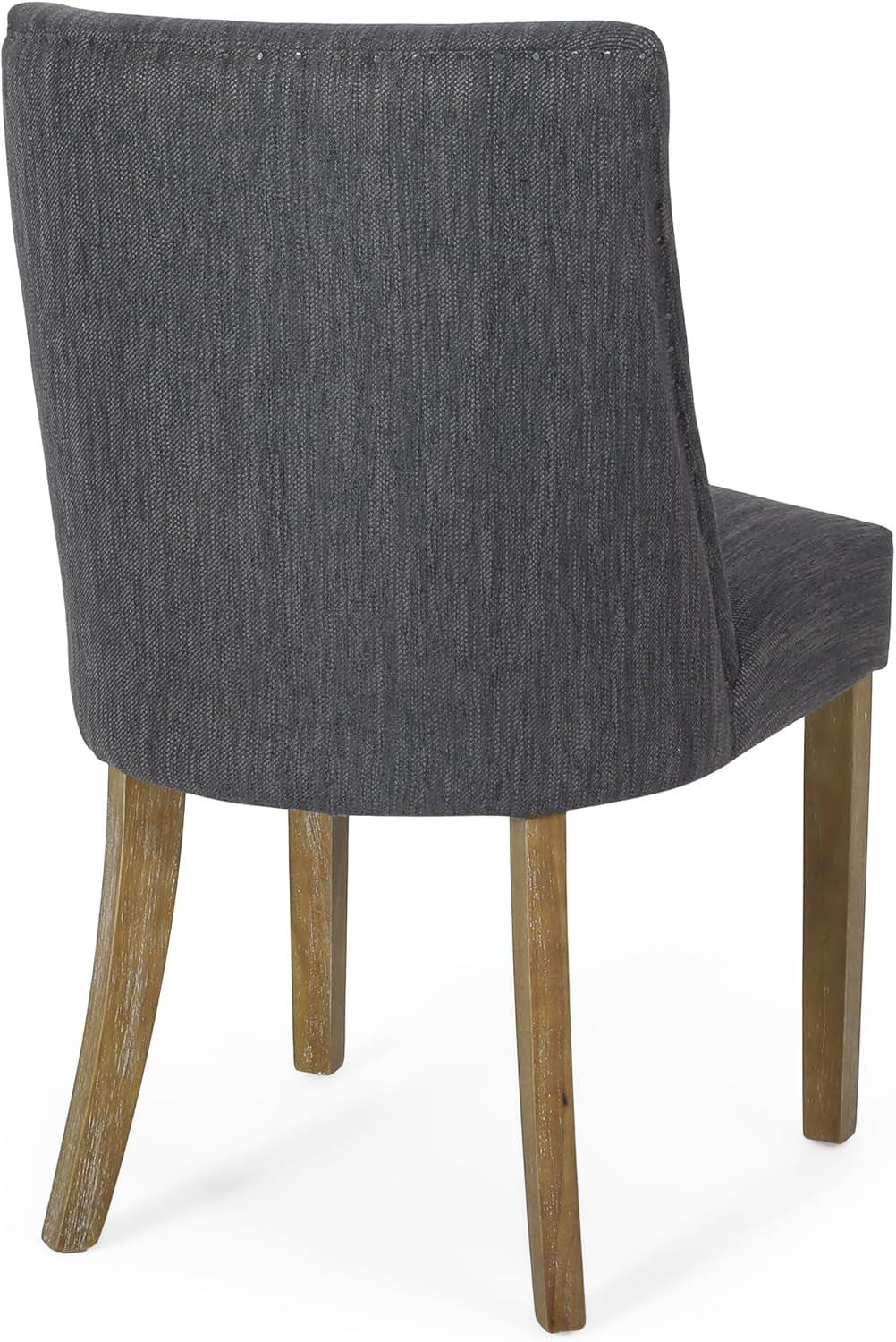 Frances Dining Chair, 19.75 "W X 24.75 "D X 35 "H, Charcoal + Natural Brown