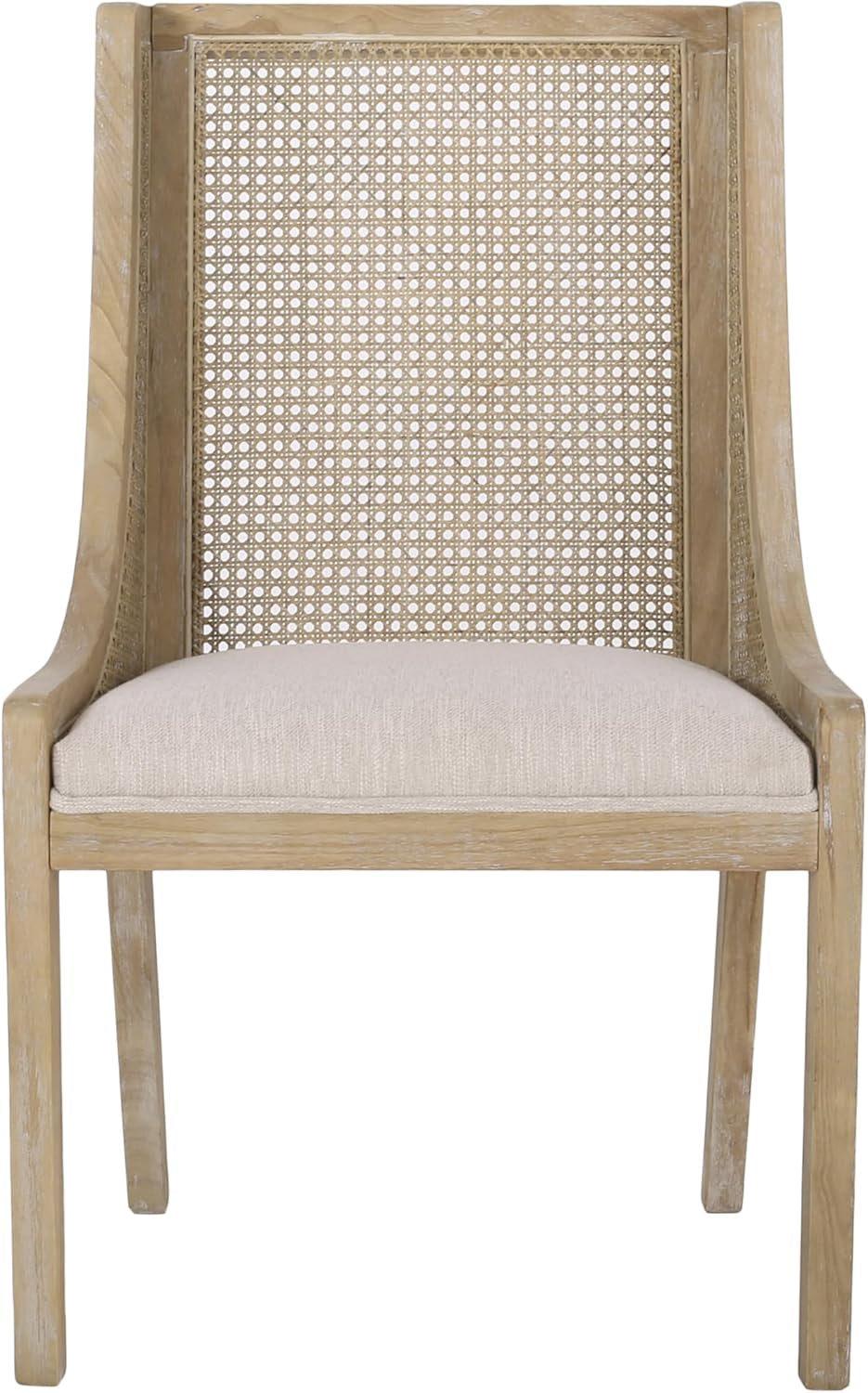 Maurers Dining Chair, 23 "W X 24 "D X 38.25 "H, Beige + Natural Brown