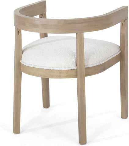 Ladieu Dining Chair, 22.5 "W X 22.75 "D X 27.5 "H, Light Ash + Almond