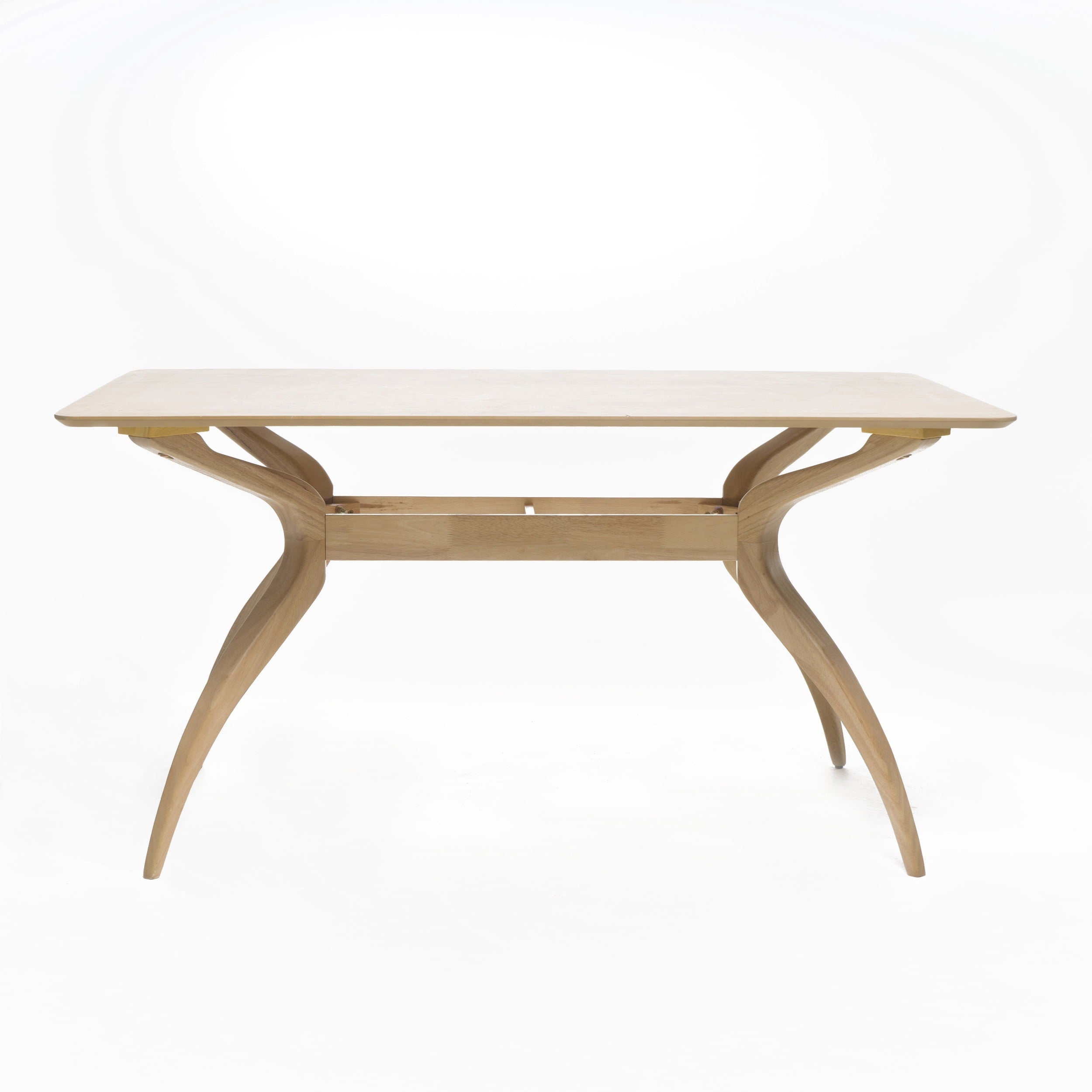 Logan Mid-Century Modern Wood Dining Table, Natural Oak