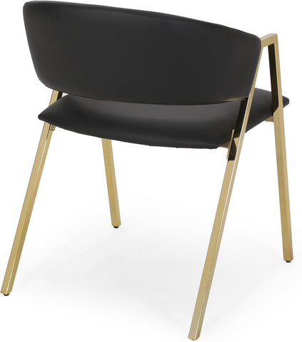 311187 Dining Chairs, 22 "W X 23 "D X 30 "H, Black + Gold