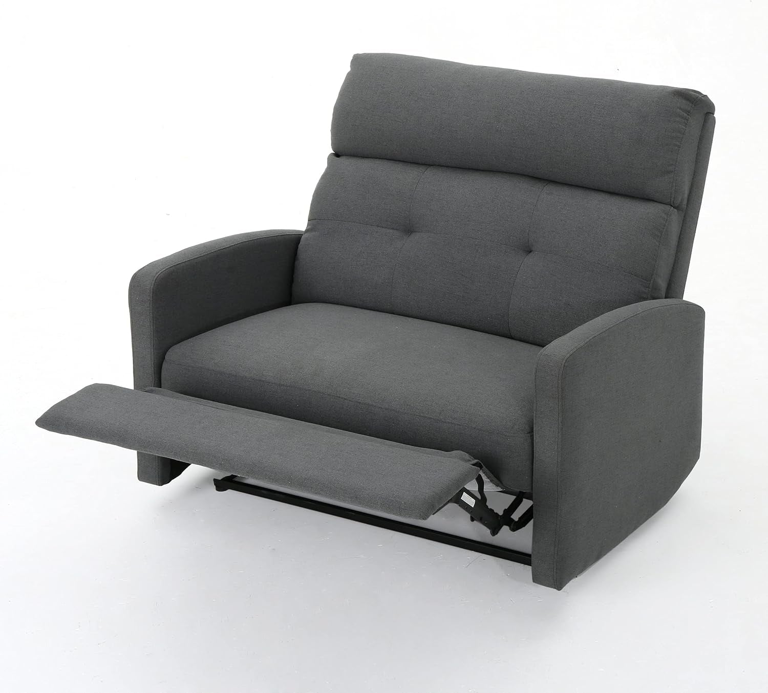 Halima Fabric 2-Seater Recliner, Charcoal