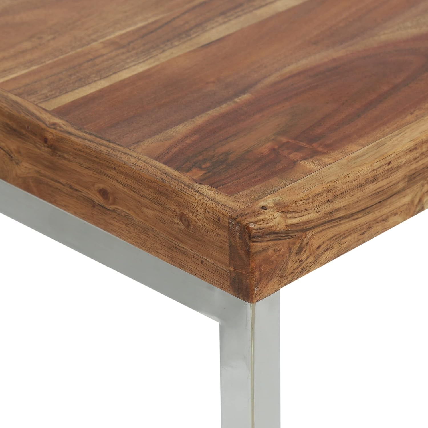 Berea Desk, Silver + Natural