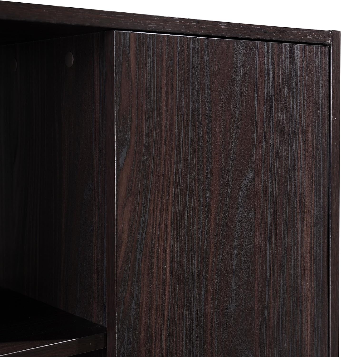 Amelia Mid-Century Faux Wood Bookcase, Walnut Finish