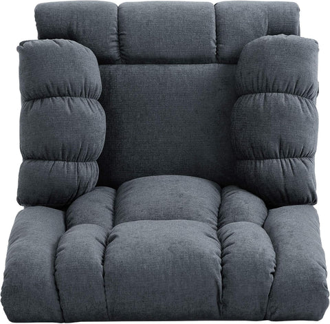 Coosa Massage Recliner, Charcoal + Black