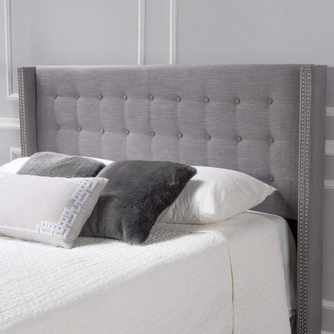 Kendrah Fabric Headboard, King / Cal King, Dark Grey