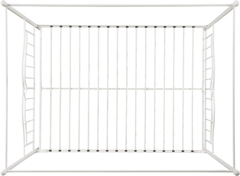 Simona Traditional Iron Canopy Queen Bed Frame, White