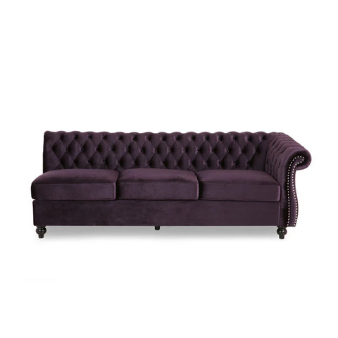 Samantha 7 Seater Tufted Velvet Chesterfield Sectional