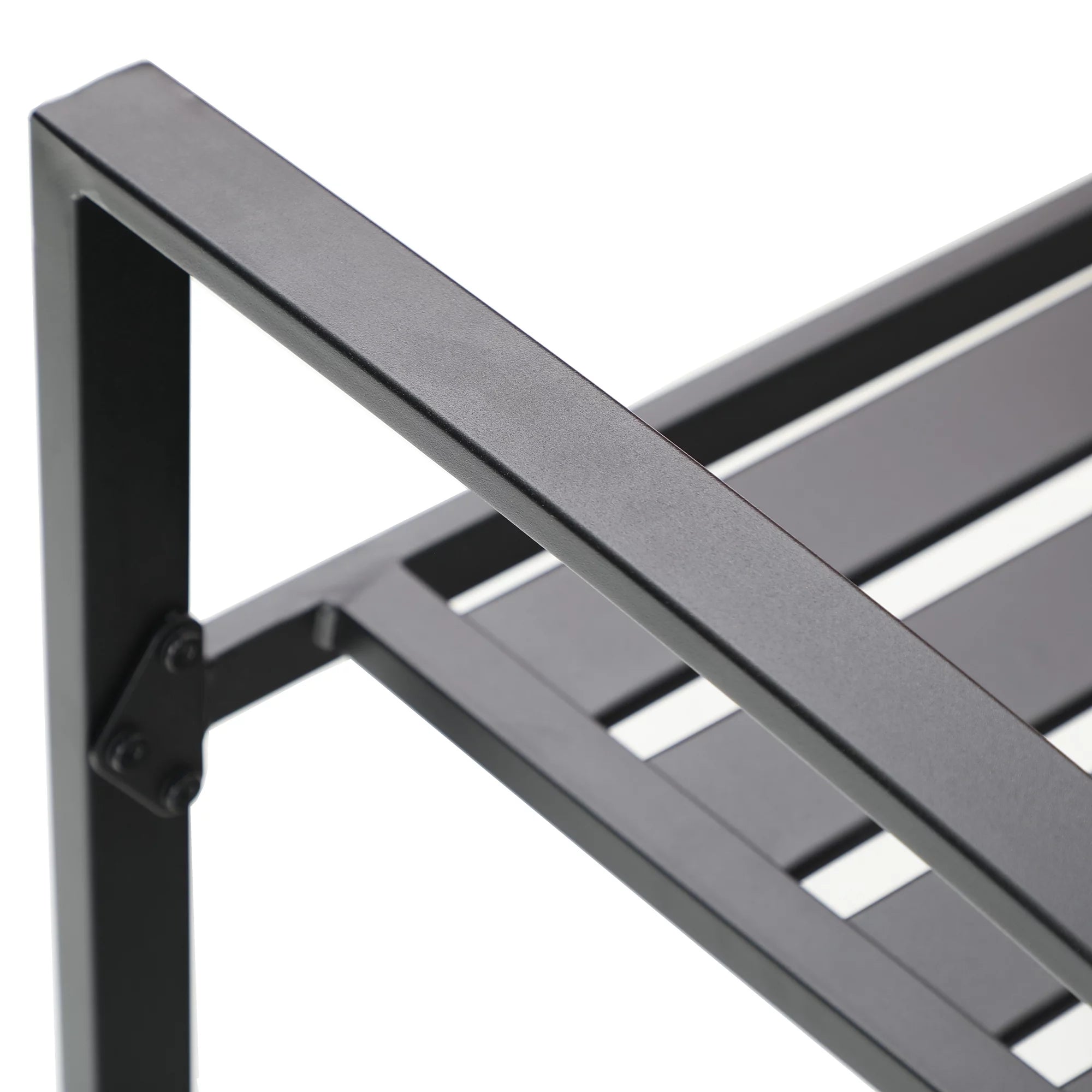 3-Piece Metal Patio Bistro Set Outdoor Accent Conversation Furniture for Yard, Porch and Garden, Black