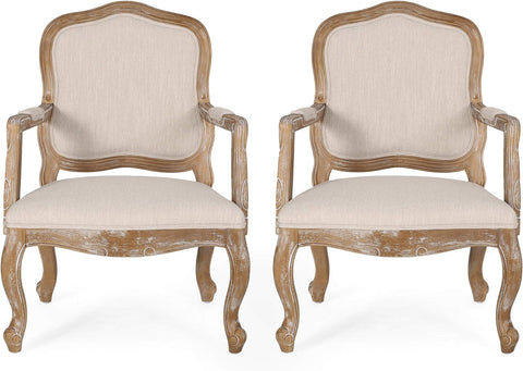 Andrea Dining Chair Sets, Wood, Beige + Natural