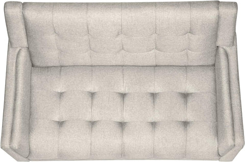 Gdfstudio  Evelyn Mid Century Modern Fabric Loveseat, Beige