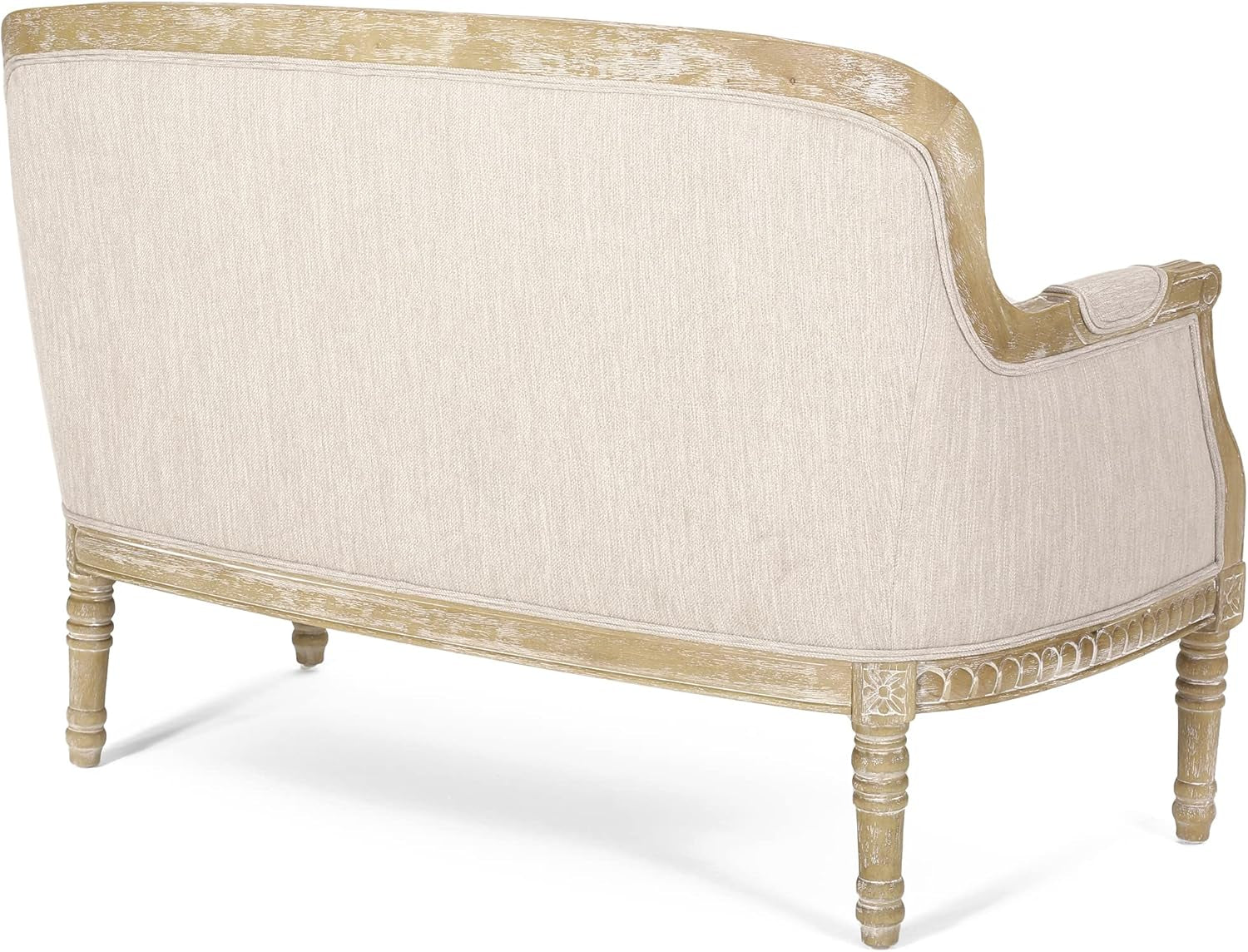 Trask Upholstered Loveseat - Beige/Natural