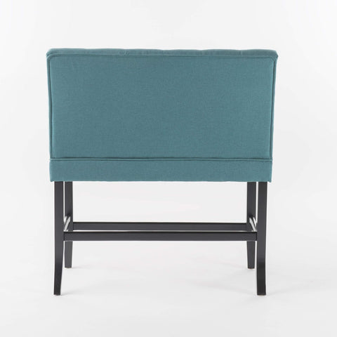 Kenan Fabric Barstool Bench, Dark Teal