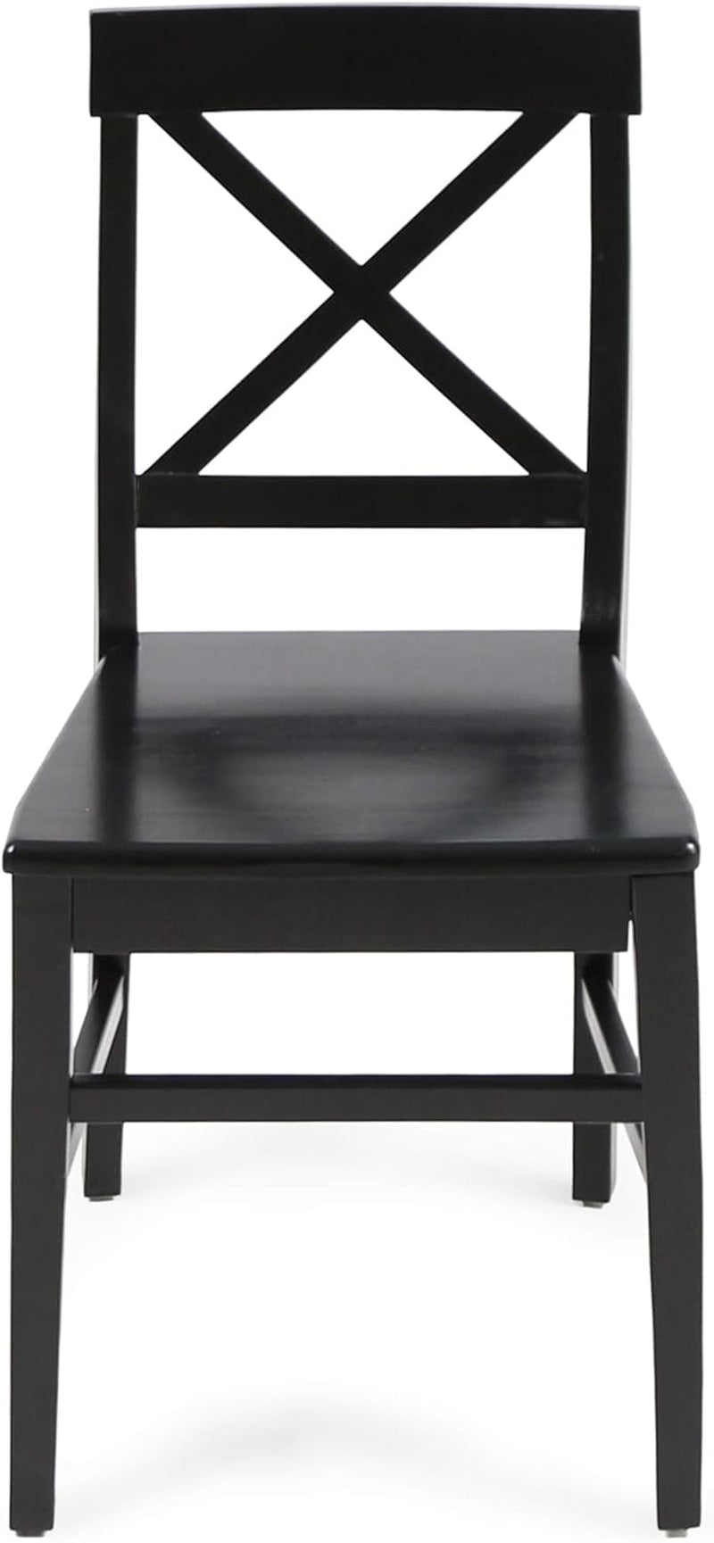 Roshan Farmhouse Acacia Wood Dining Chairs, Black