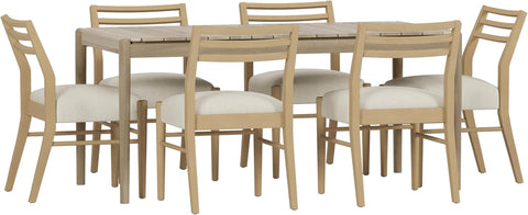 Demlow Dining Set, 20.25 "W X 24 "D X 34 "H, Light Ash + Light Beige Tweed