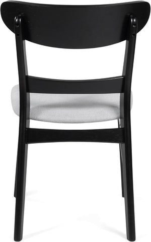 Idalia Dining Chair, 19.6 "W X 20.6 "D X 30.8 "H, Light Gray + Matte Black