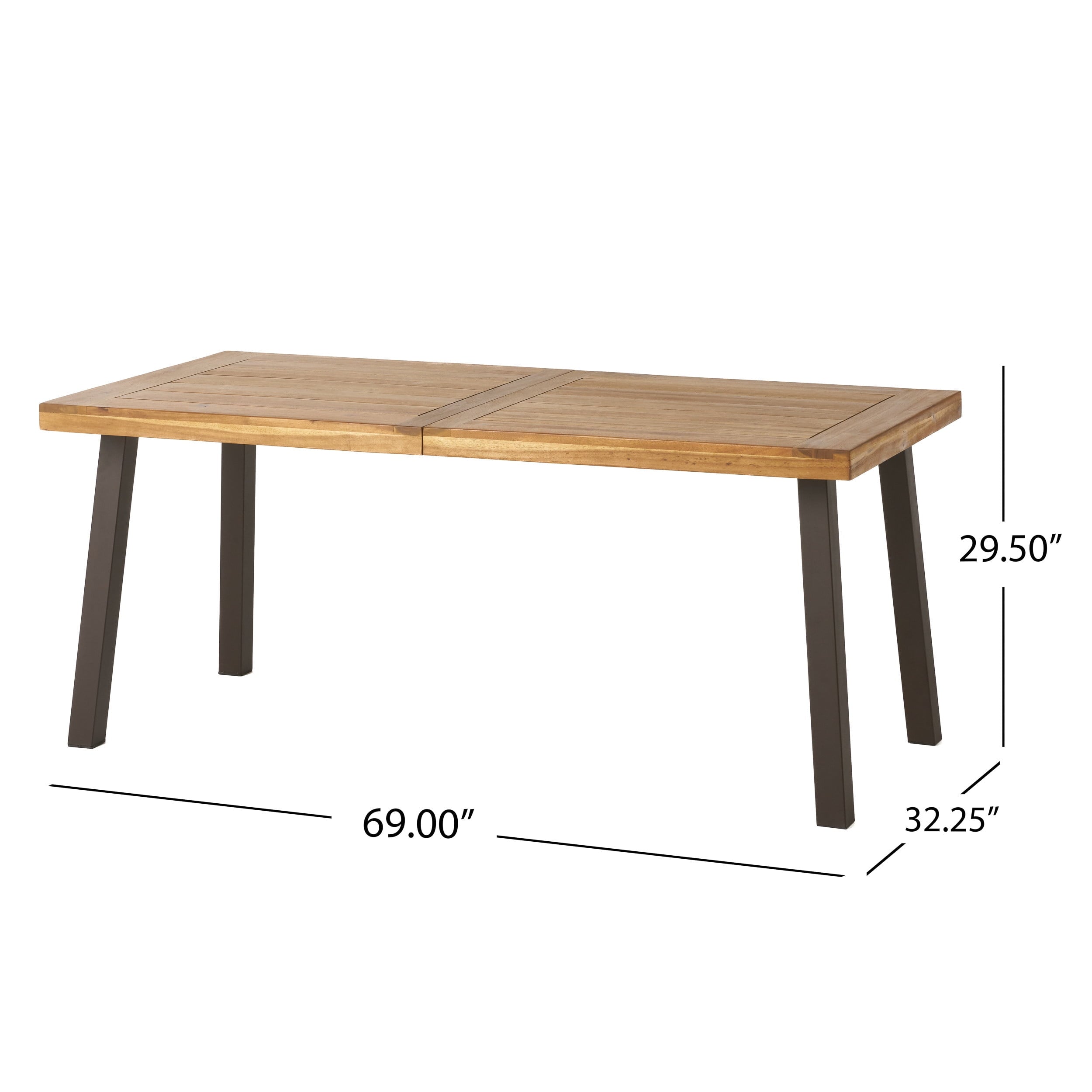 Gabrielle Natural Stained Acacia Wood Dining Table