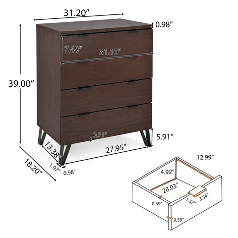 Norcross 4 Drawer Wide Dresser By