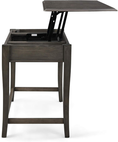 Janice Transitional Lift-Top Standing Desk, Gray