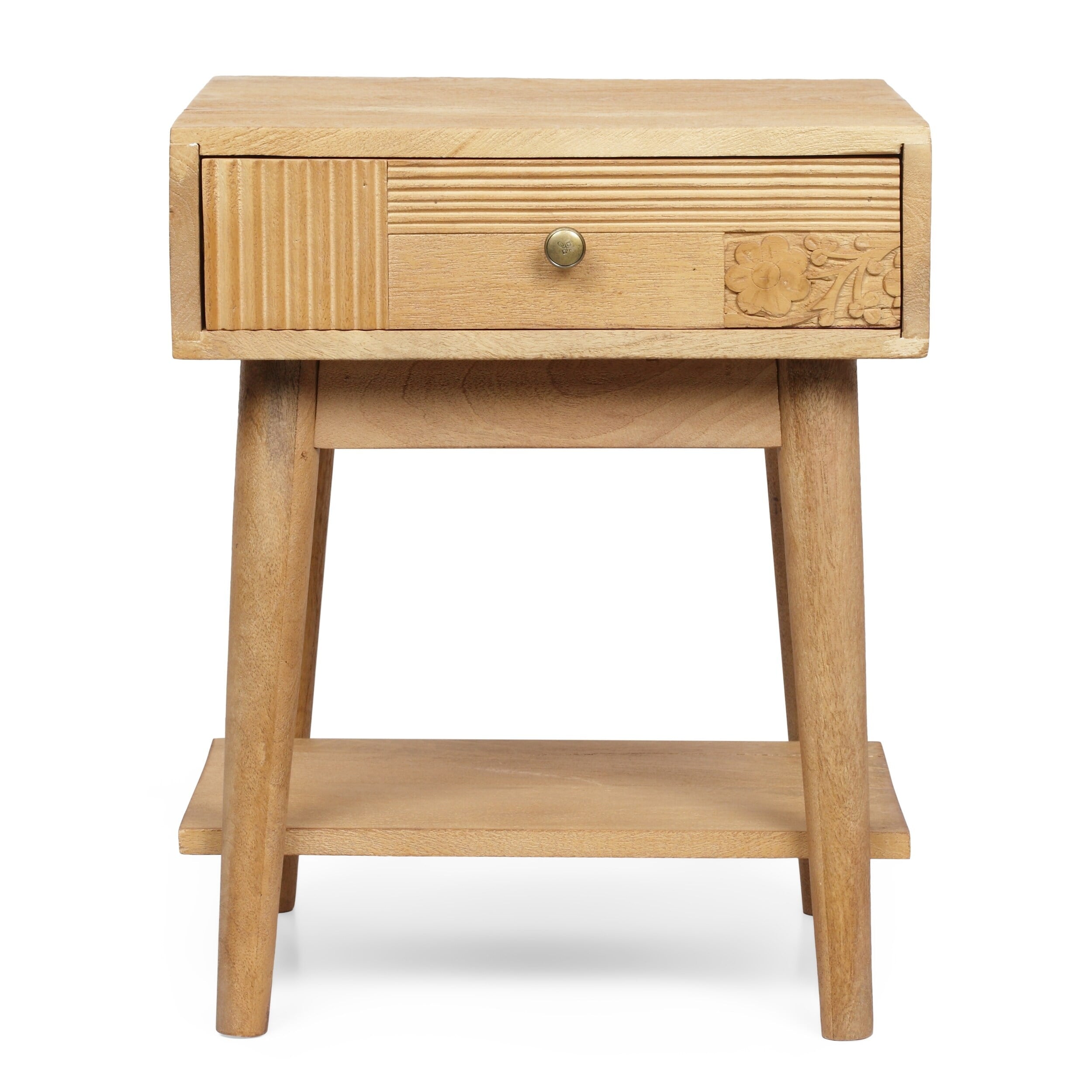 Tennille Boho Mango Wood Nightstand (Set of 2) By